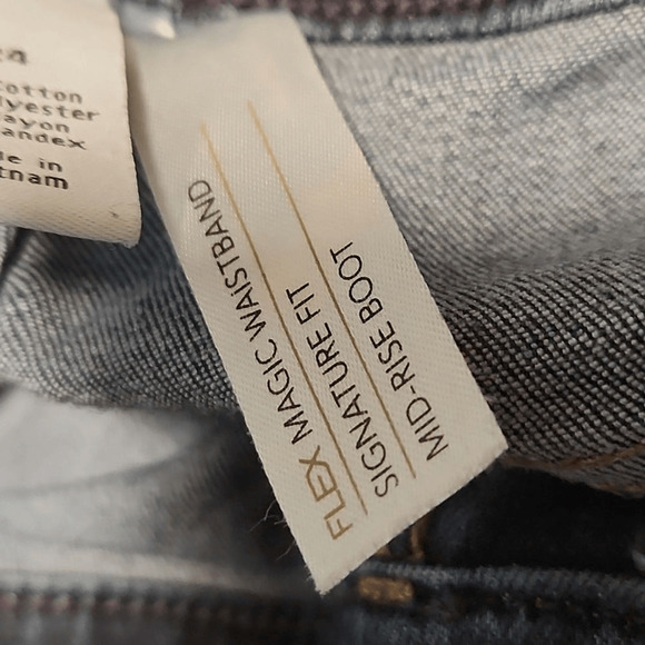 Lane Bryant Medium Wash Flex Magic Waist Mid-Rise Bootcut Jeans Size 24 (2886) - Picture 5 of 6